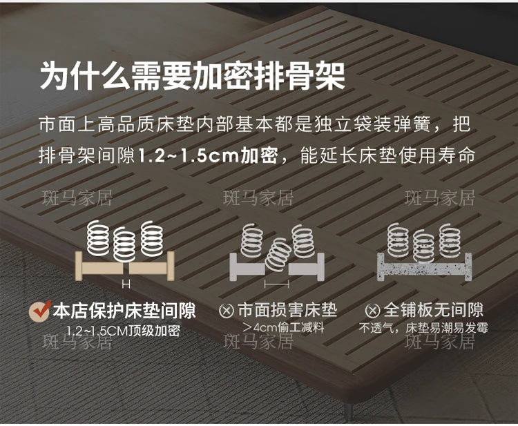 Tall Headboard Double Bed Frame Modern European Style Full Queen Size Bed Frame Bedroom Nightstands Cama De Casal Home Furniture