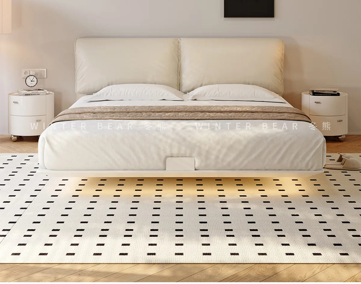 Suspended bed board, simple modern carbon steel frame bed