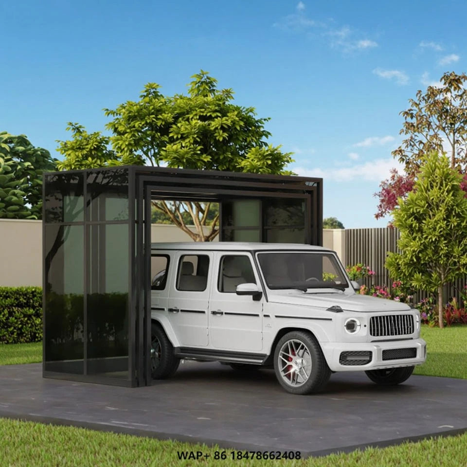 Durable  Automatic Shrinkage Sunshade Garage Foldable Carport, Retractable Carport, Manual, Electric