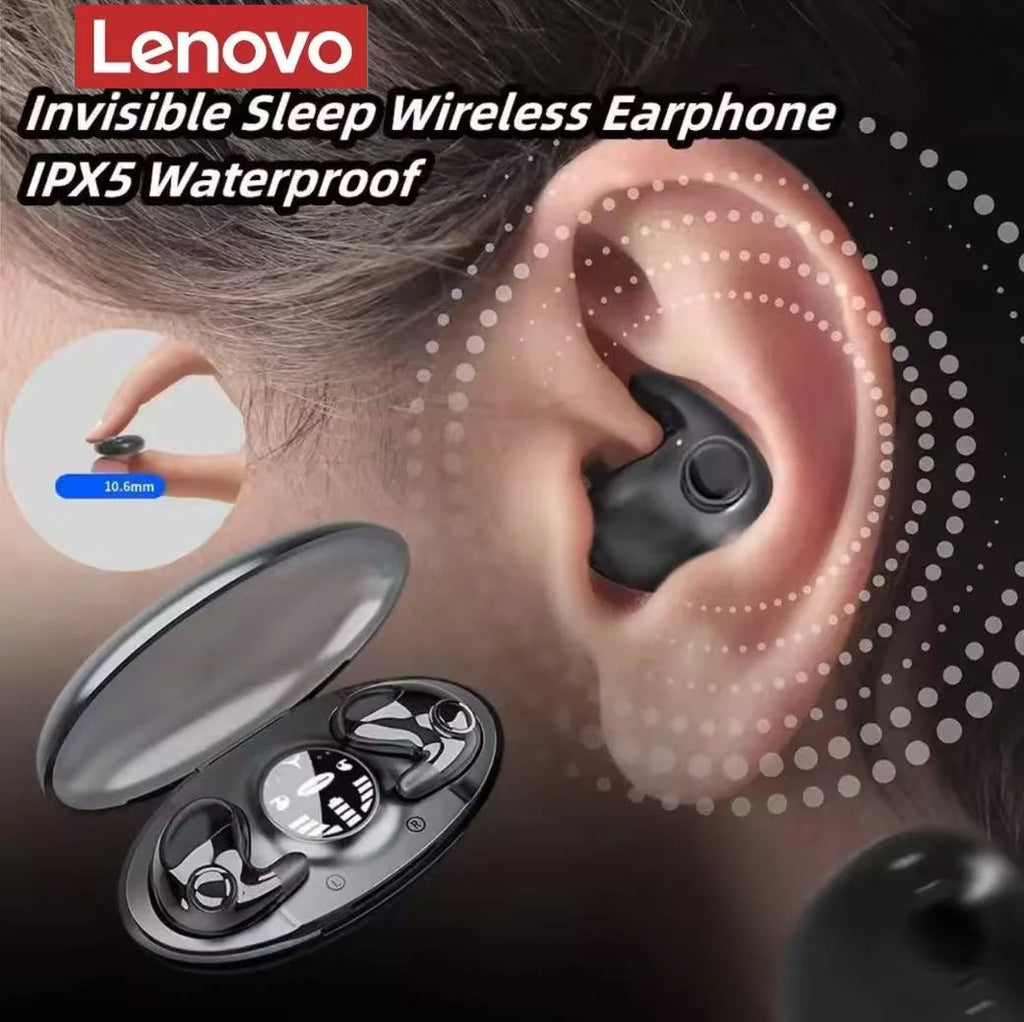 Lenovo Invisible Sleep Wireless Earphone TWS Bluetooth 5.3 Headphones Hidden Earbuds Waterproof Noise Reduction Sports Headset