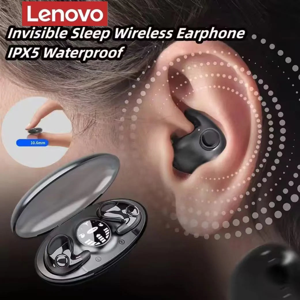 Lenovo Invisible Sleep Wireless Earphone TWS Bluetooth 5.3 Headphones Hidden Earbuds Waterproof Noise Reduction Sports Headset