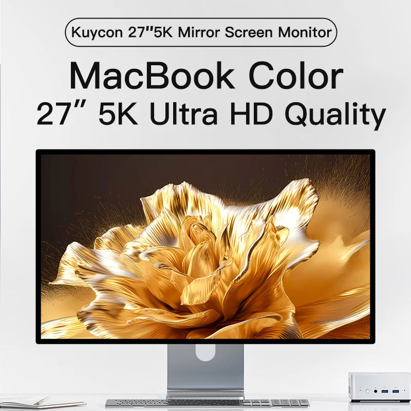 Kuycon Grey G27X-se 5120*2880 5k 60hz Led Transparent Film Screen Monitor 27 Inch Led HD Display Panel LCD Monitors