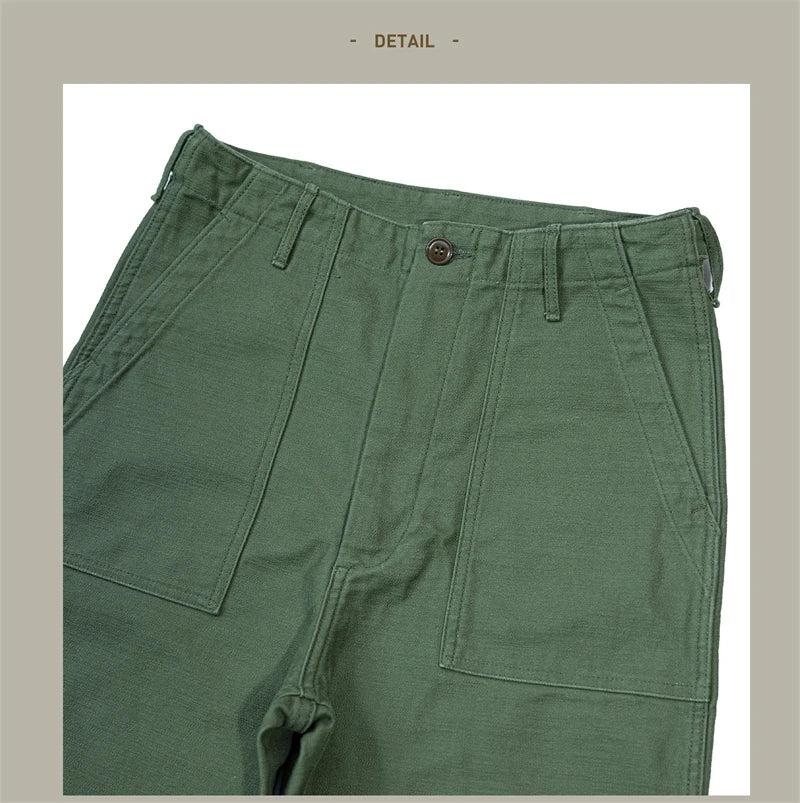 Red Tornado 15oz Heavyweight Cotton Sateen OG-107 Fatigue Pants Vintage Military Style Men's Casual Trousers
