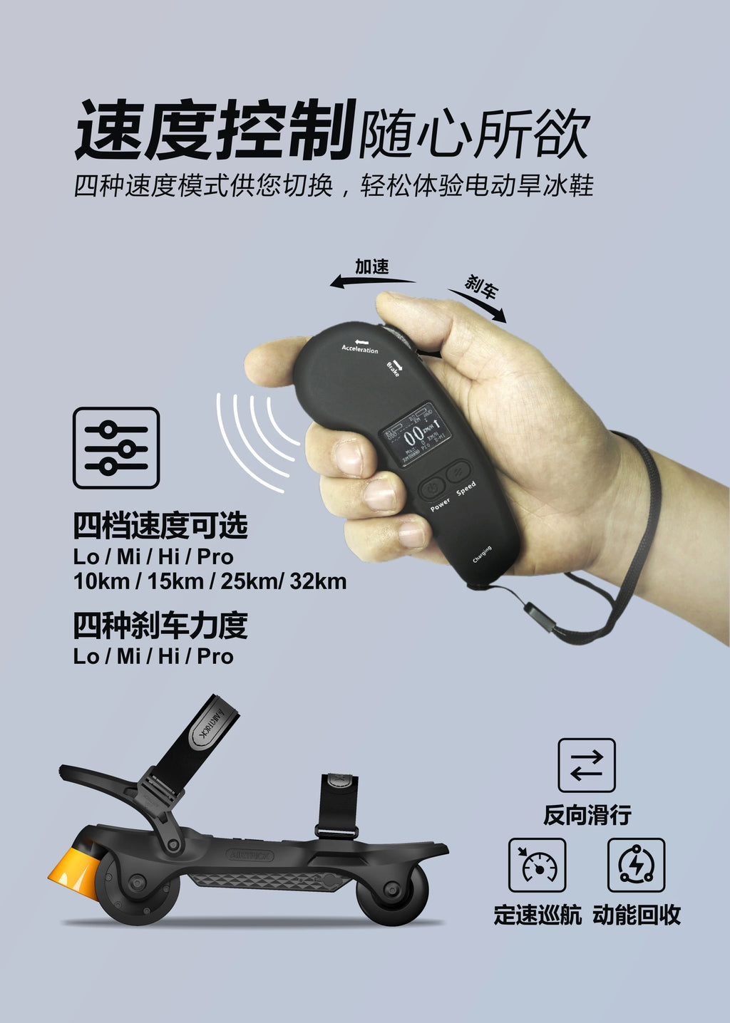 AIRTRICK-Ultra, A Portable and Foldable Electric Skateboarding Shoe for Commuting and Walking Dogs