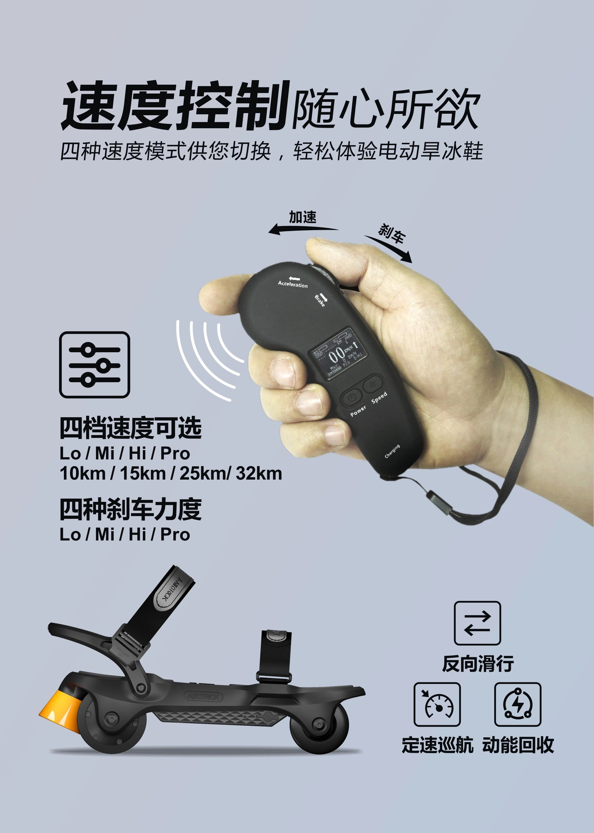 AIRTRICK-Ultra, A Portable and Foldable Electric Skateboarding Shoe for Commuting and Walking Dogs