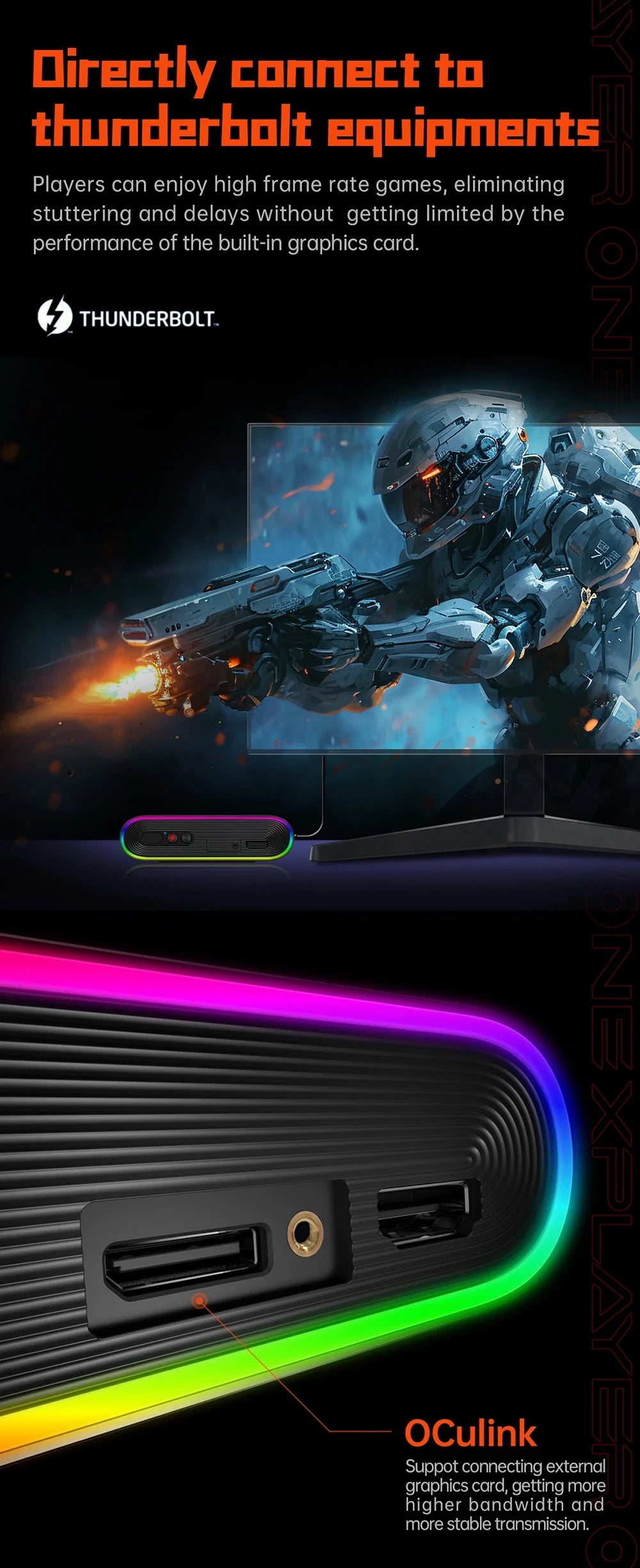 OneX M1 Mini PC Intel Ultra 9 185H Pocket Gaming Desktop Windows 11 RGB WiFi BT Office Home HTPC Portable Small Computer Host