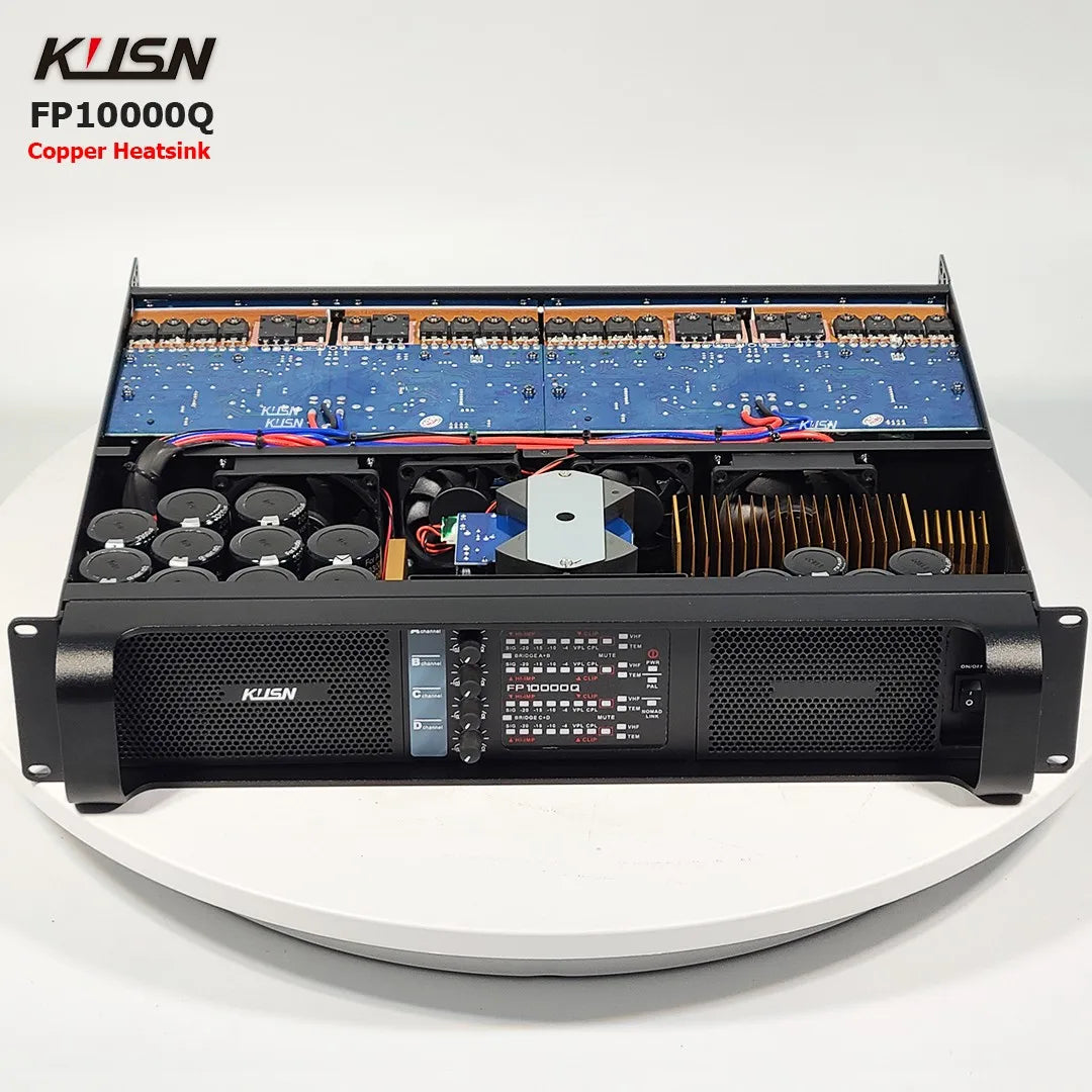 FP10000Q Copper Heatsink 10000W RMS Professional Digital Amplifier 2500Wx4 FP 10000Q  2U High Power For Subwoofer Speaker