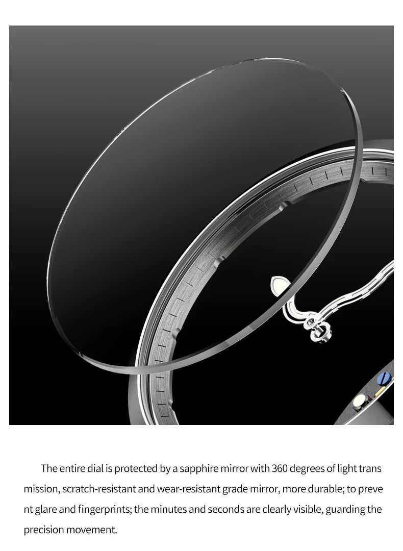 Ideal Knight Automatic Mechanical Watch for Men Hollow out Spider Design   Flywheel Movement Sapphire Mirror Men's Watches