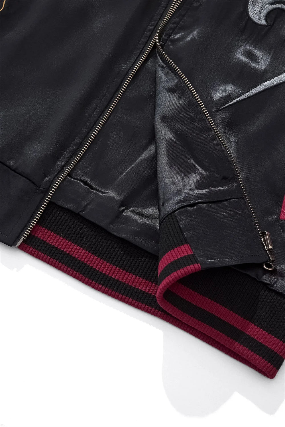 Japanese Anime Demon Embroidered Zipper Jacket Autumn Streetwear Hip Hop Men's Harajuku Baseball Coat Clothing