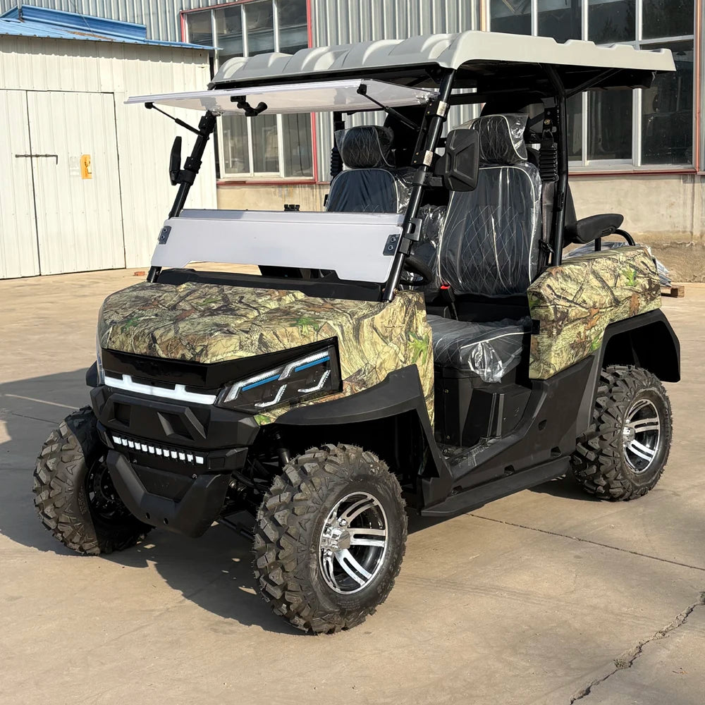 4WD Brand New Utility Vehicle Hunting UTV 4 Seater Golf Car Buggy 10KW 72V Lithium Battery Club Car Off Road Electric Golf Cart