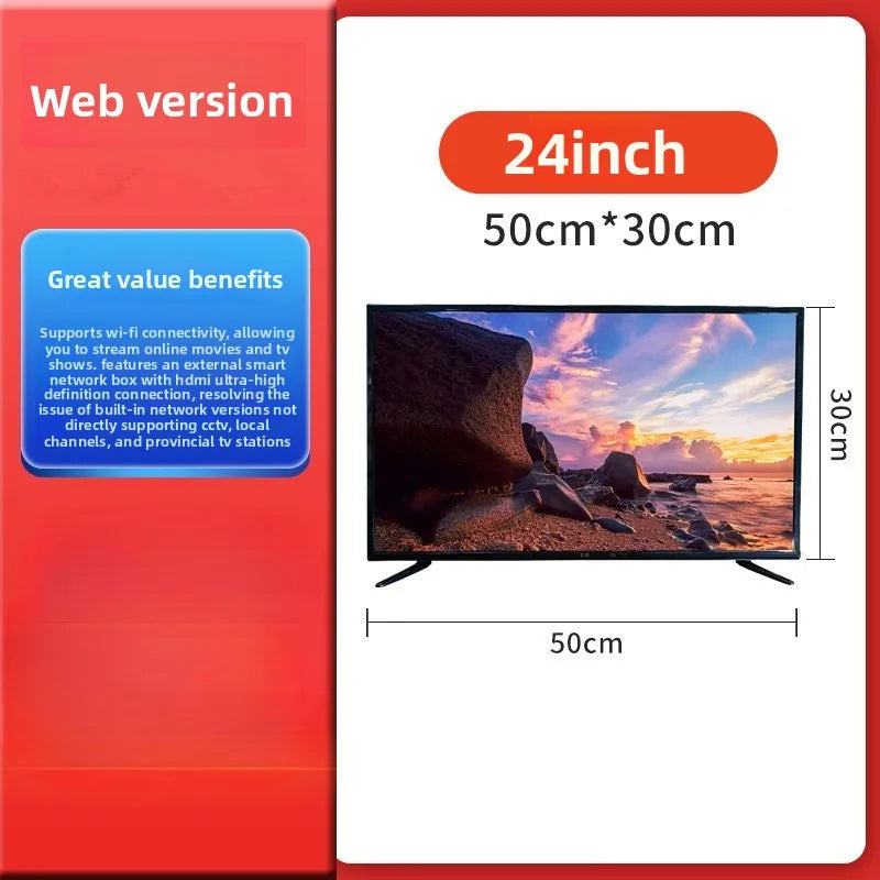 22-24 Inch Intelligent Network TV with TV Function LED Television Home Appliances IPS 1920*1080 Resolution PAL\NTSC\SECAM