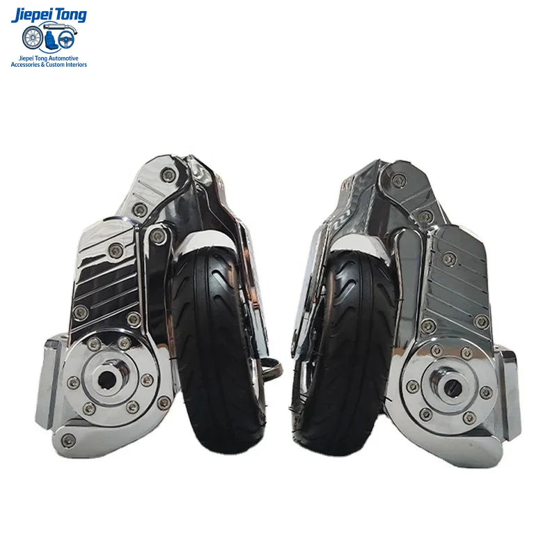 Chrome Landing Gear Powerful Anti-Fall Wheels for Latest Heavy Motorcycle Parking Safety Assist