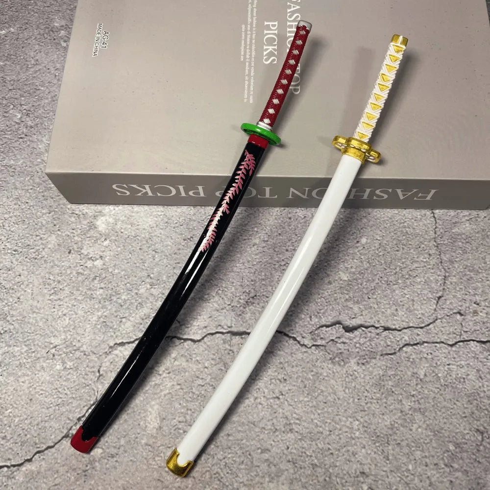 10inch Metal Katana Anime Safe Unsharpened Damascus Sword Ninja Knife Blade Real Japanese Katana Original Samurai Sabre Toy Gift