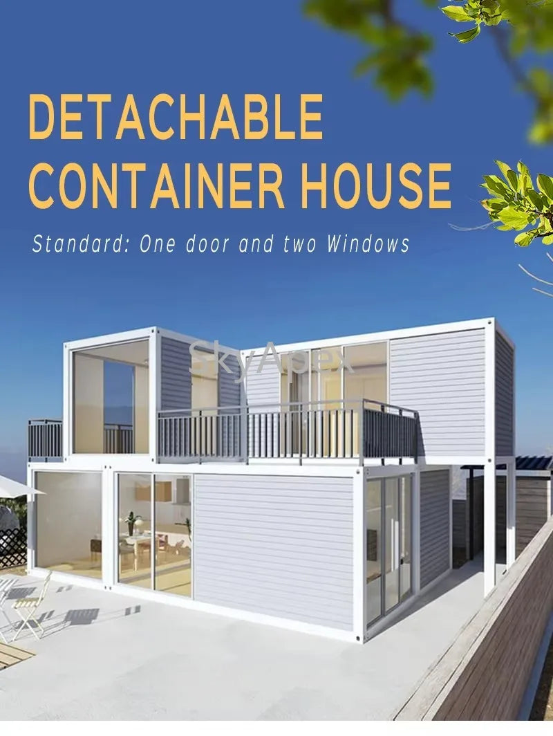 Customizable  High Quality  20Ft Prefabricated Expandable Container House Bathroom Kitchen Prefab Villa Portable Home Waterproof