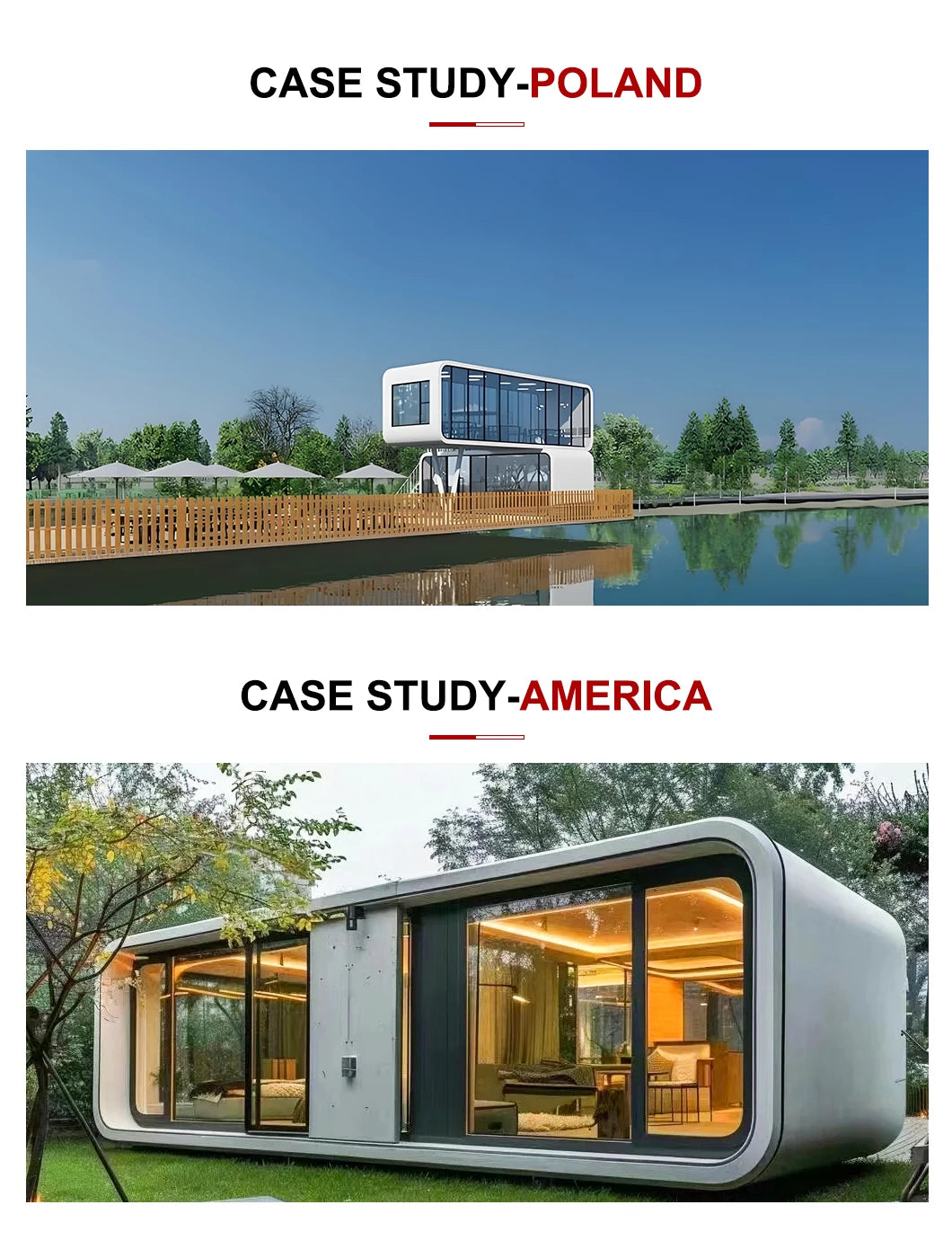 Prefabricated Houses Apple Capsule Home Prefabricated House for Spain Living Capsule Homes Frame Steel Modular Prefab Home