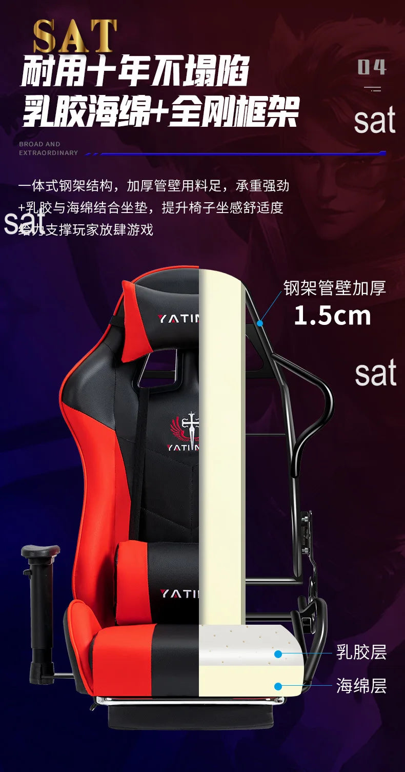 Rgb Leather Ergonomic Computer Chair Office Anji Gamer Pc Racing Game Scorpion Wholesale Gaming Chair Fabric and Table Chairs