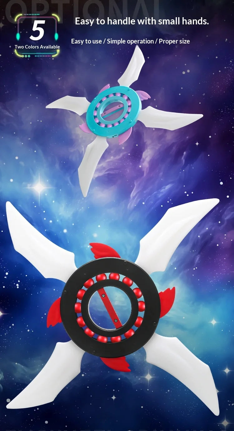Light Up Ninja Star Fidget Spinner Colorful Led Lights Switchable Long Lasting Easy To Play Rotating Toy Boys Kids Birthday Gift