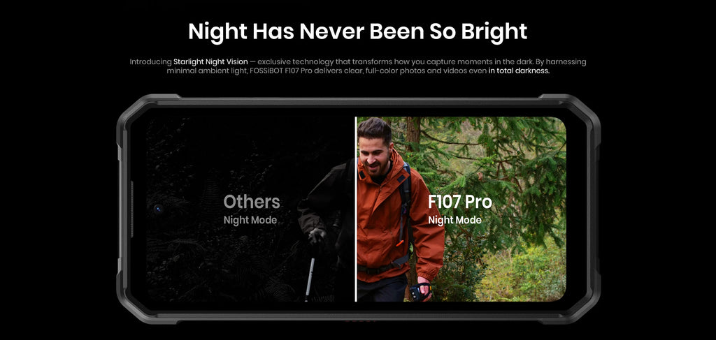 FOSSiBOT F107PRO Rugged Smartphone Infrared Night Vision 28000mAh 66W, 5G mobile phone with 50M Flashlight 12GB+512GB Android 15