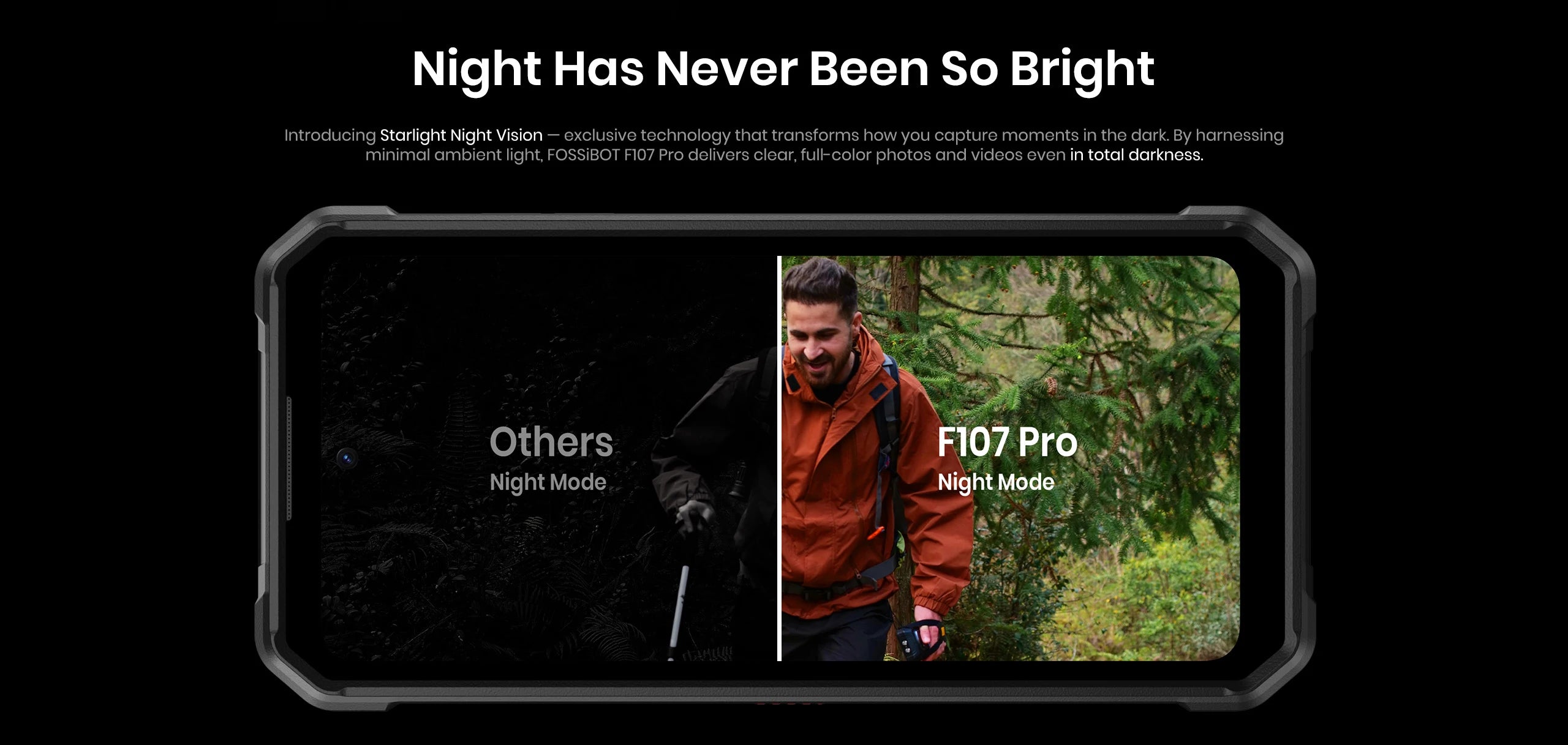 FOSSiBOT F107PRO Rugged Smartphone Infrared Night Vision 28000mAh 66W, 5G mobile phone with 50M Flashlight 12GB+512GB Android 15