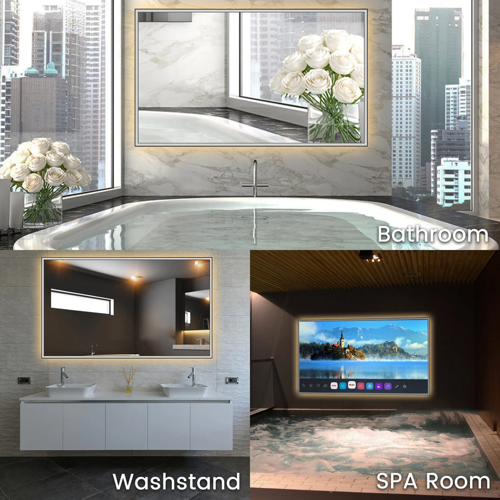 43 inches Smart LED Light Mirror TV Makeup Television Salon DTV Tuner Soulaca Living Room Decoration webOS System