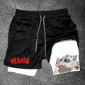 Demon Slayer Print Shorts Men's Fashion Cross-Border Ghost Slayer Patterned Summer Quick-Dry Breathable Shorts