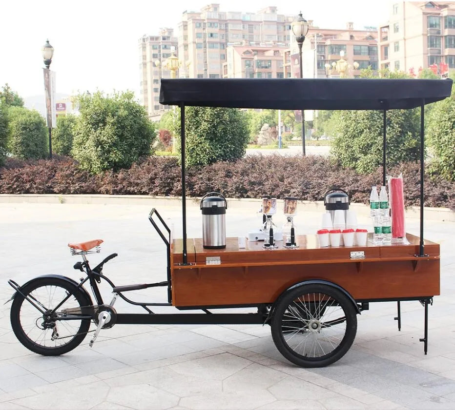Three Wheel Coffee Bike High Load Capacity  Electric Tricycle