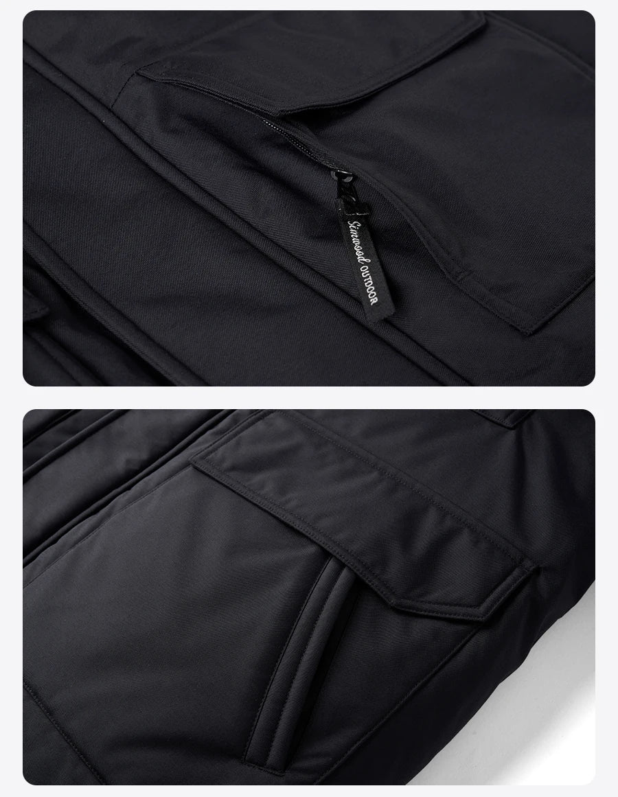 SIMWOOD 2026 Spring Winter New 90% White Goose Down Coats Men Warm Hooded Outdoor Water-repellent Quality Jackets