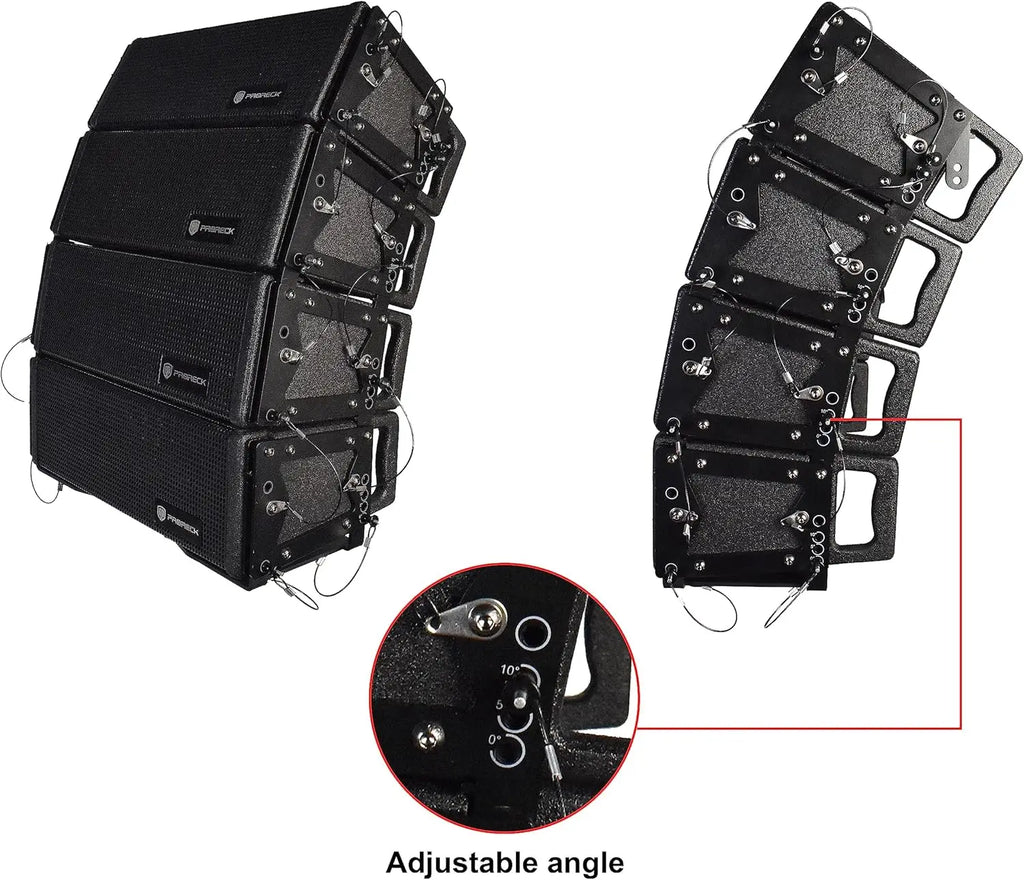 PRORECK Concert Set 6000W PA: dual 4" line arrays & 12" Active subs. Bluetooth, DSP. Perfect for concerts/large events.