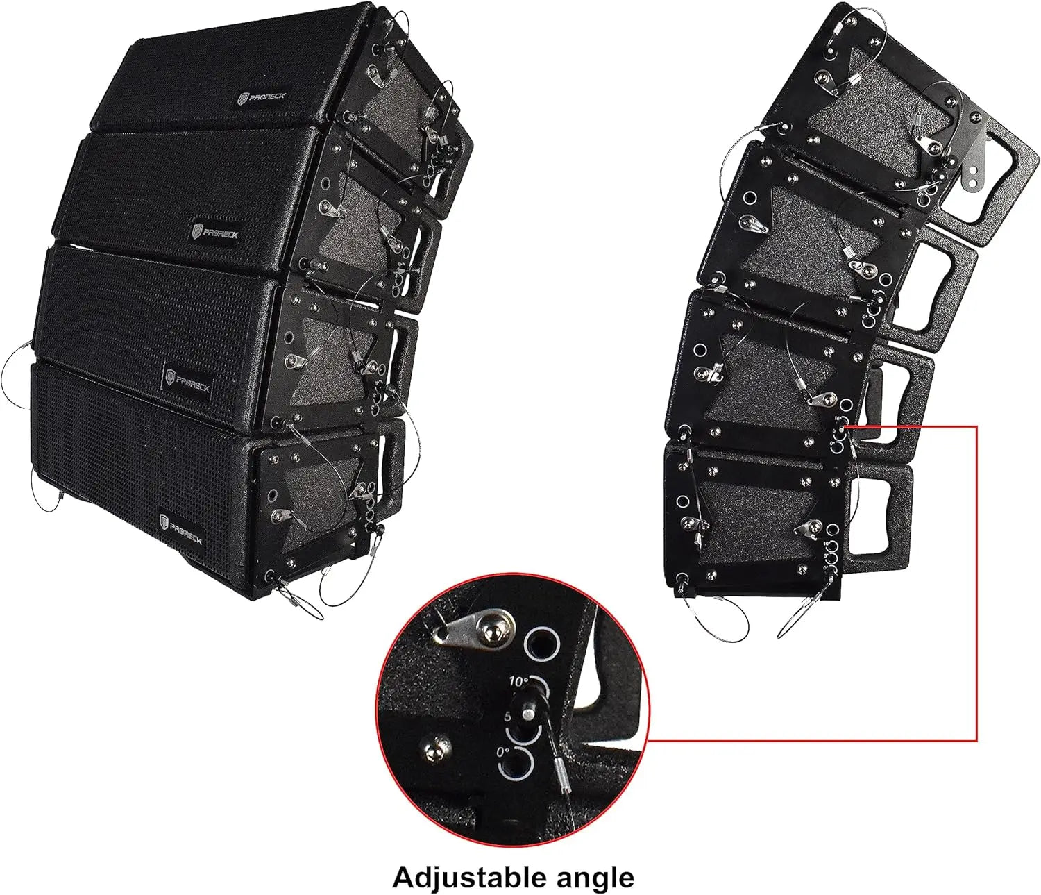 PRORECK Concert Set 6000W PA: dual 4" line arrays & 12" Active subs. Bluetooth, DSP. Perfect for concerts/large events.