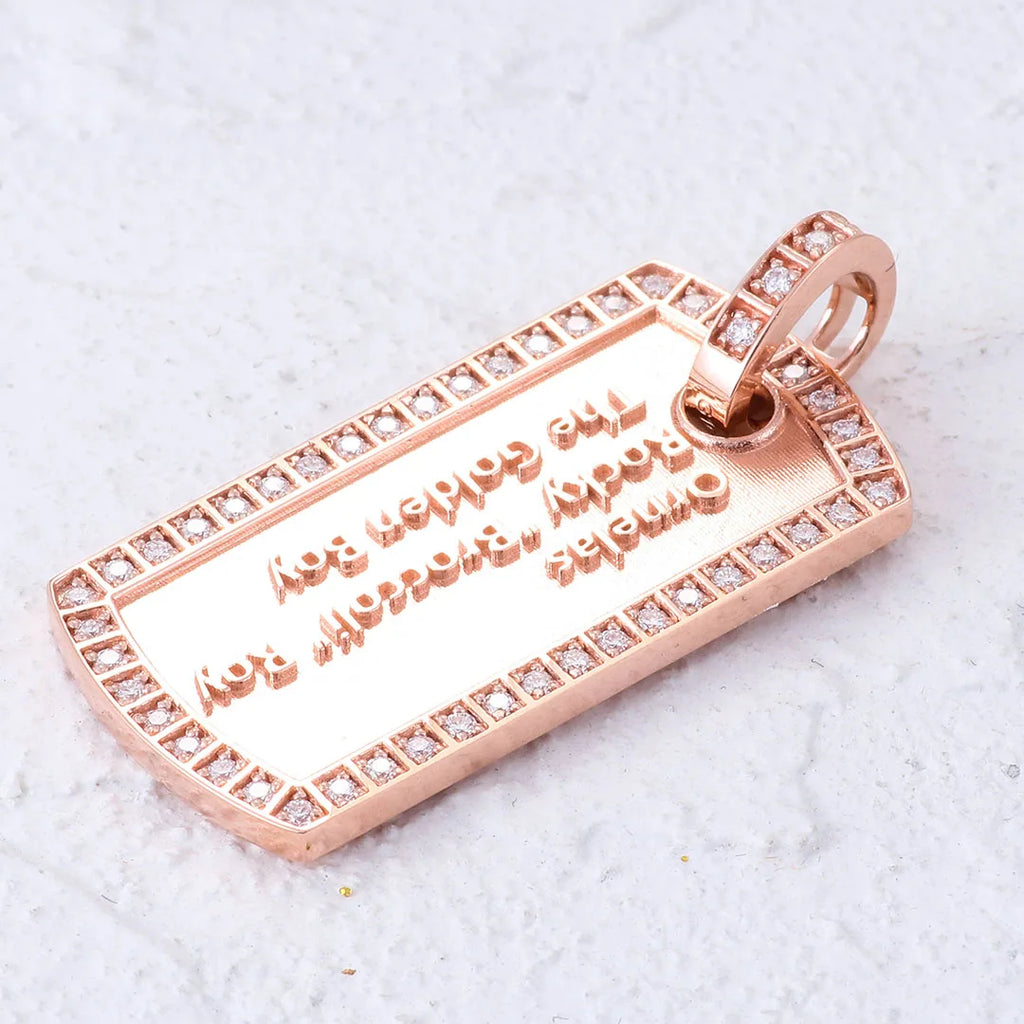 Provence Square Pendant for Men Moissanite Hip Hop Pendants for Women 10K Rock Drop Pendant Miami Rapper Pendant for Man