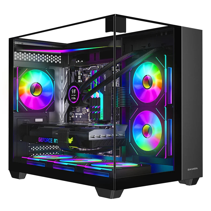 XXY,Gaming Desktop Ryzen 7 5700X AMD RTX 3060/3060TI 16GB RAM DDR4 512GB SSD WIFI Pc for Gaming DesignOffice Pc