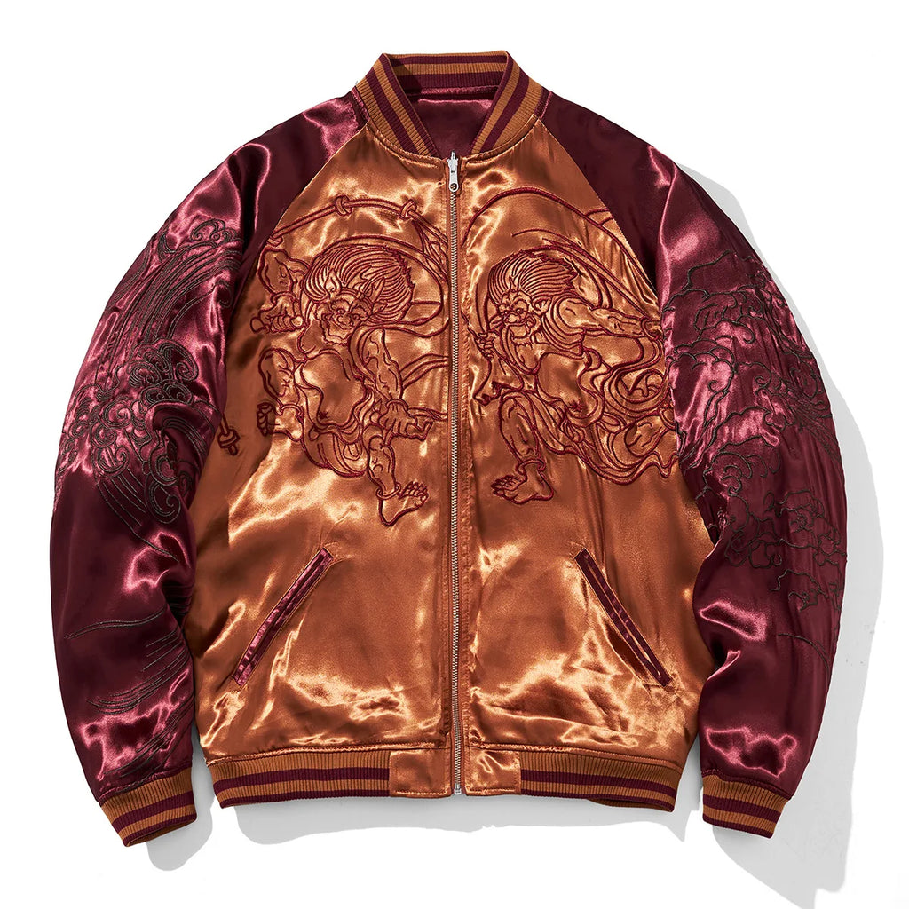 Mens Baseball Jackets Hip Hop Japanese Anime Demon Embrodiery Bomber Coats Streetwear Harajuku Motorcycle Jacket Clothing
