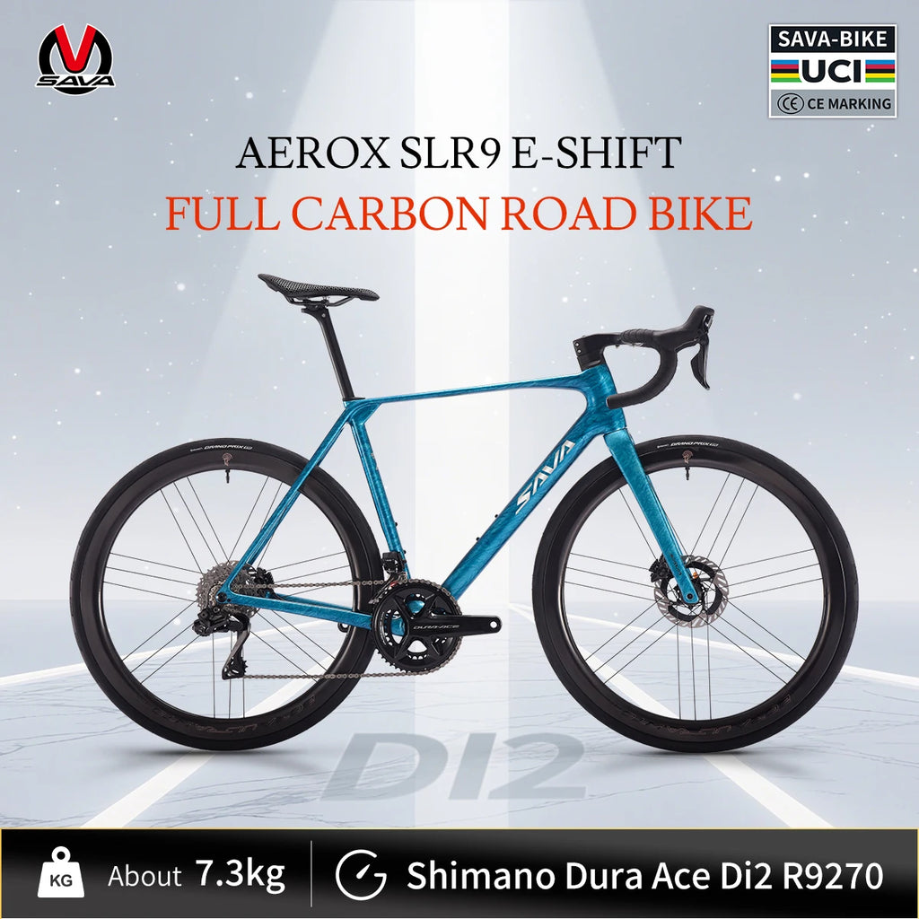 SAVA AEROX SLR9 Full Carbon Fiber Electronic Shift Road Bike with SHIMAN0 Di2 9270 Kit CP-BORA WTO B45 Rims