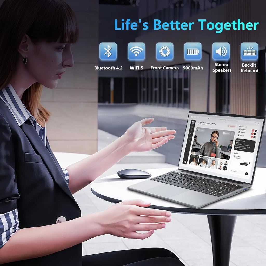 15.6 inch Intel Notebook PC Ultra Slim Laptop Intel Core i3 6100U 16GB RAM 1TB 2TB SSD Office Study Computer PC Windows 11 Pro