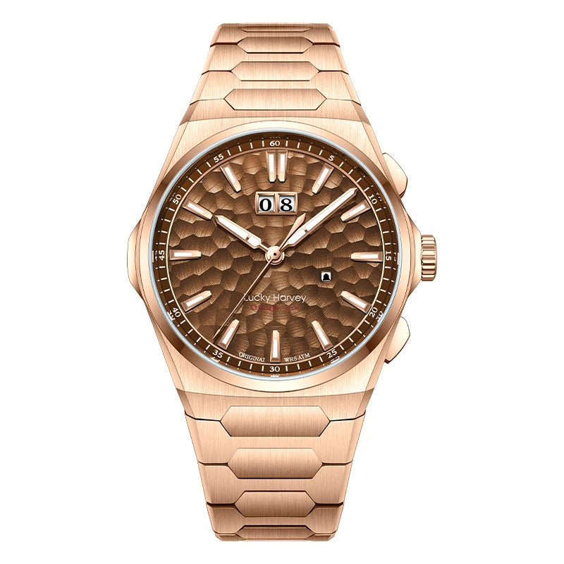 Lucky Harvey Automatic Mechanical Movement Self-sounding Watch Men's Watch Hammer Dial 316L Stainless Steel Fashion Mens Watch