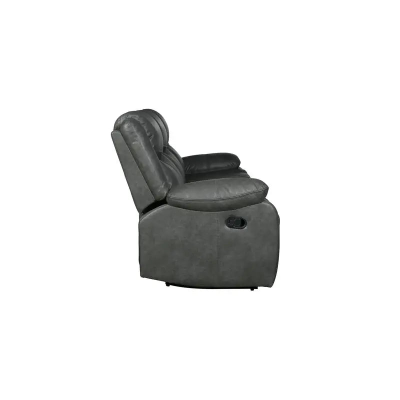 Transitional Leather Air Reclining Sofa Set for Living Room Comfort