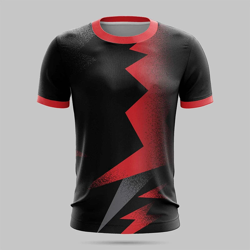 Men's Hiking Outdoor Sports T-Shirt Fashion 3D Print Design Stripe Tshirts For Men Clothes 2025 Summer Loose Breathable Tee Tops