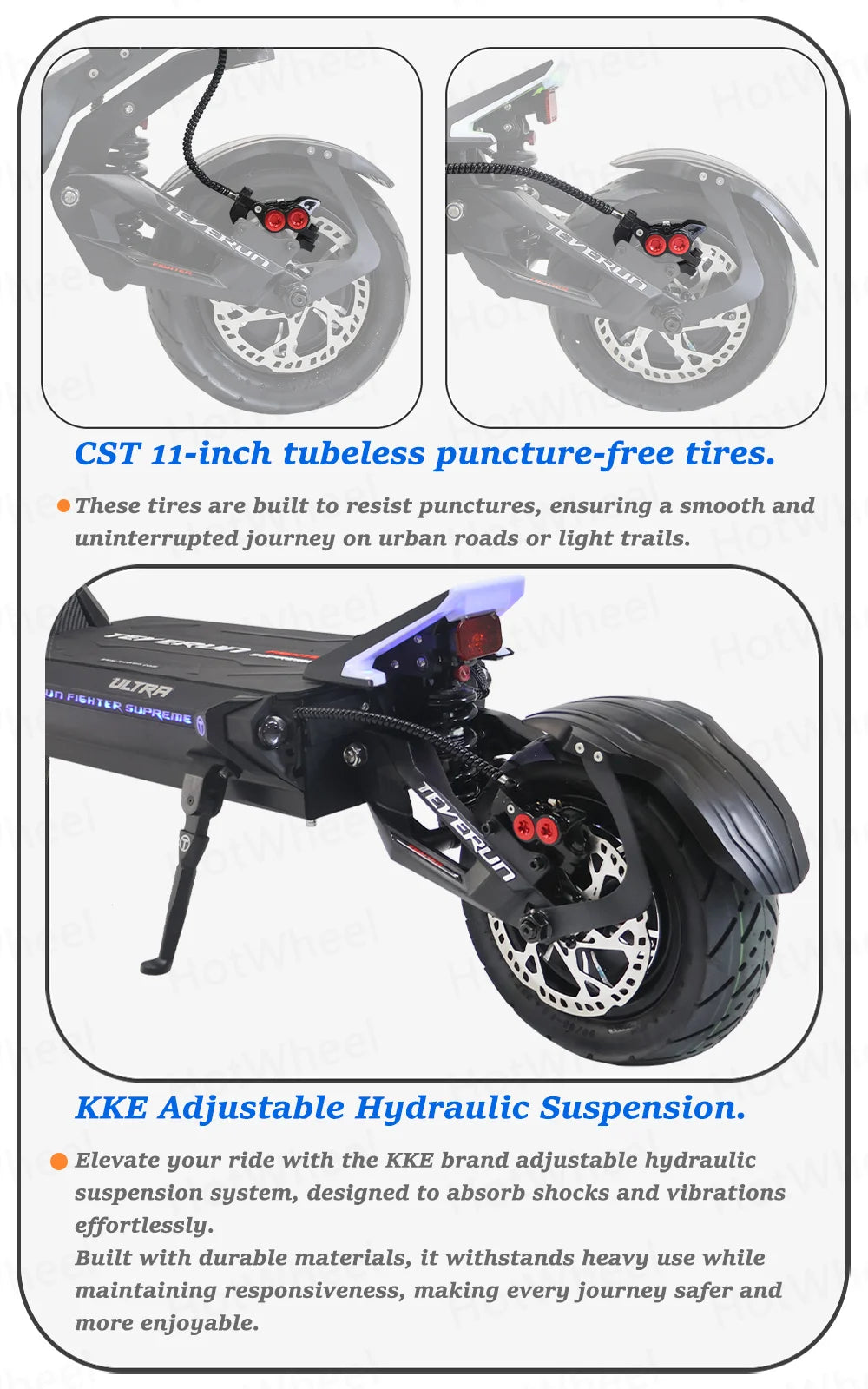 TEVERUN For Supreme Ultra V4 4000W 2000W*2 Dual Motor 72V 60Ah Battery 11inch Tire 4inch Display PKE Four-Piston Brake System