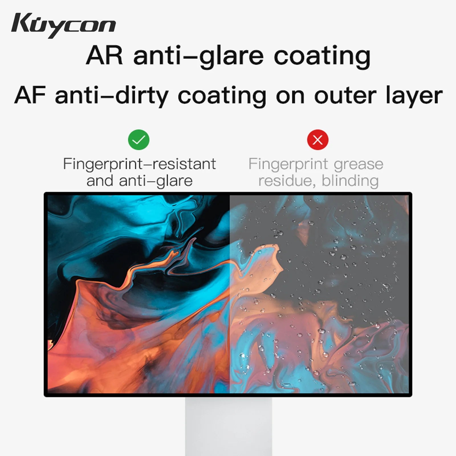 Kuycon P27G Desktop Monitor 27-inch Aluminum Alloy HDMI Adaptive 4K Computer Display With 99%sRGB VESA Adaptable LED LCD Screen