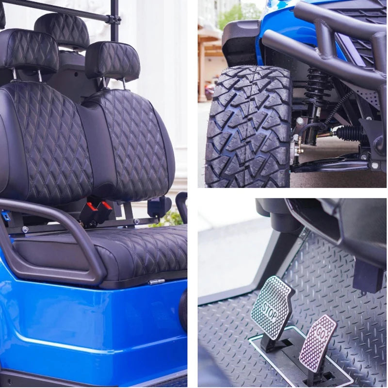Wholesale Classic Luxury Off-road 2 4 6 8 Seat Custom Adult Street Legal 4×4 Luxury Golf Cart 60V Lithium Ion Battery 4WD