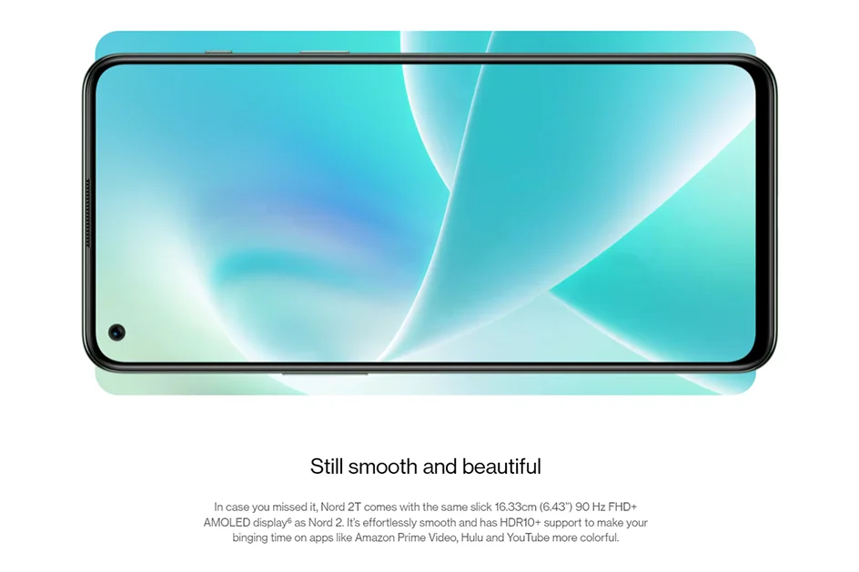 OnePlus Nord 2T Global Version MTK Dimensity 1300 5G 8GB 128GB 80W Fast Charge 90Hz AMOLED