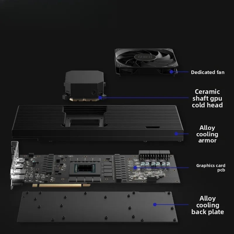 Dual graphics card V100 water-cooled version host GPU deployment tower workstation AI ultra-quiet server