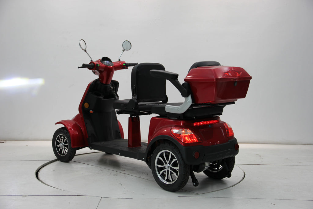 Modification Made in China Low Speed High-Quality Mobility Scooter 1000W 4 Wheel Two-Seat Electric Motorcycle for the Elderly