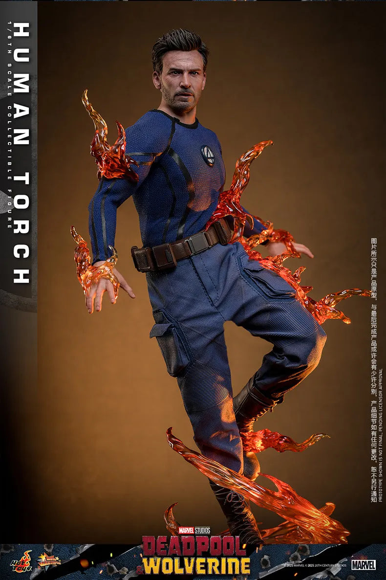 Hot Toys Deadpool & Wolverine Human Torch Mms789 1/6 Scale Collectible Figure Anime And Movie Merchandise Perfect Holiday Gift