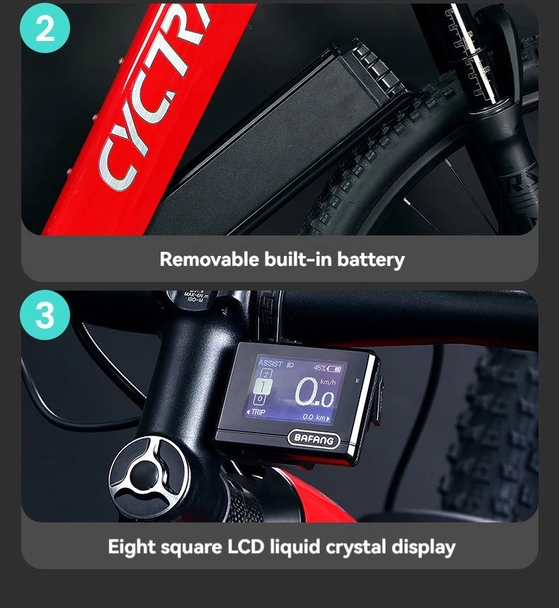 Hot Selling CYCTRAC Electric Bicycle Carbon Fiber Frame Electric Bike 29 Inch Electric Mountain Bike With Full Suspension