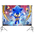 New Sonic Birthday Party Decoration Hedgehog Action Figure Party Paper Plate Knife Fork Paper Towel Cup Tablecloth Toy Kid Gifts