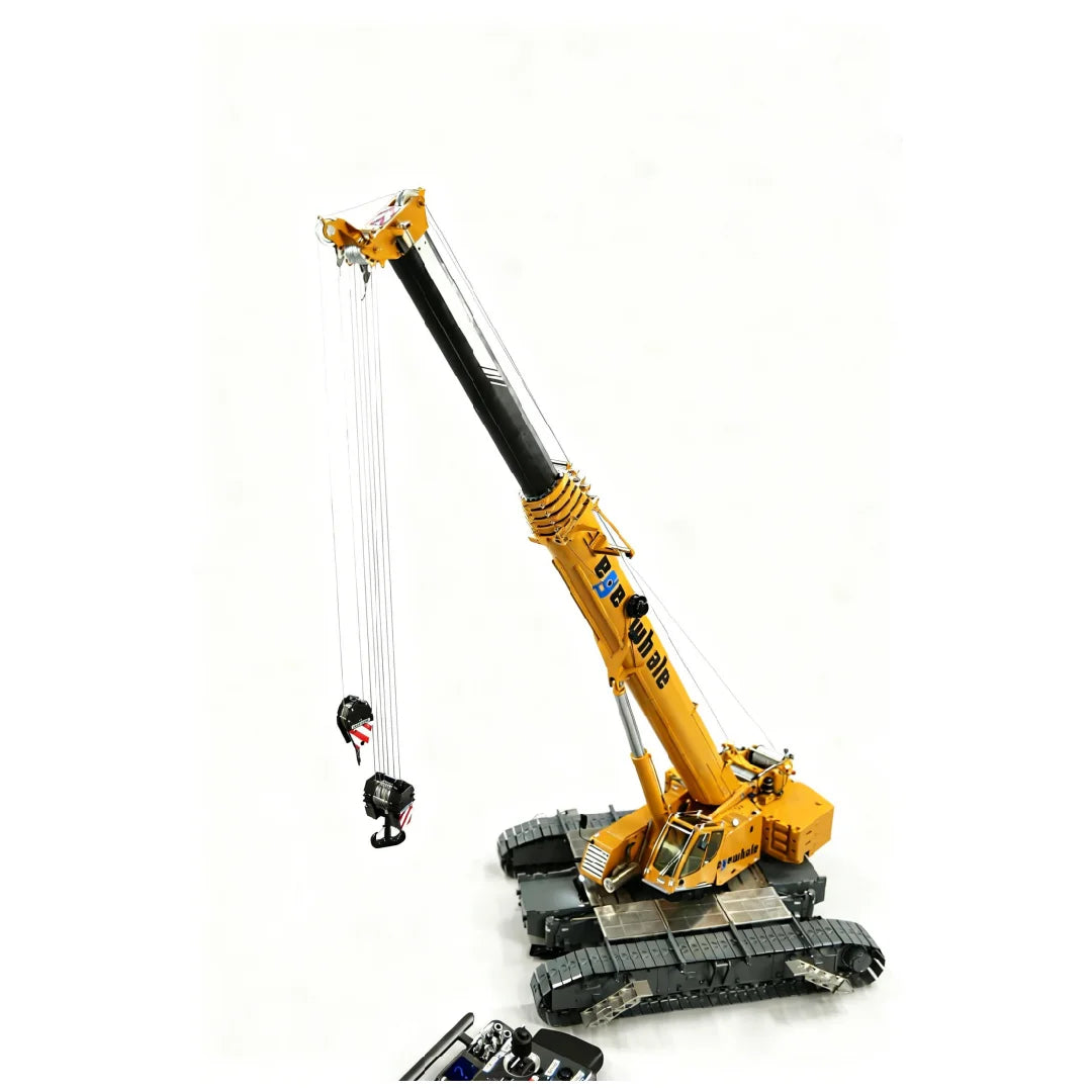 D1220 1:14 Hydraulic Remote Control Telescopic Crawler Crane Heavy Duty RC Cranes Cars Tracked Construction Truck Models