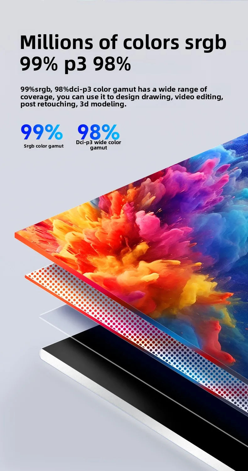 Kuycon Grey G27X-se 5120*2880 5k 60hz Led Transparent Film Screen Monitor 27 Inch Led HD Display Panel LCD Monitors