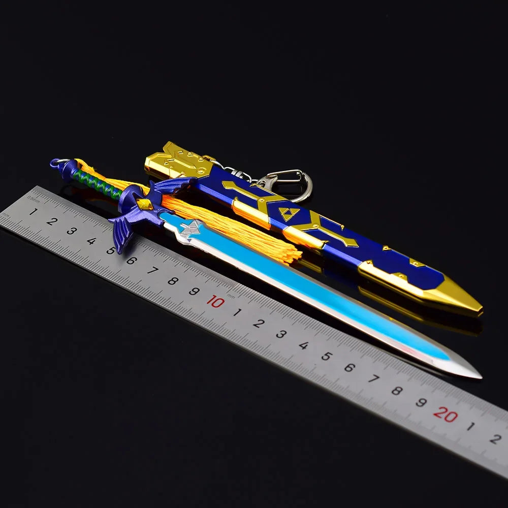 22cm Master Sword The Hyrule Fantasy Tears of The Kingdom Metal Weapon Model Sword Blade Keychain Ornament Crafts Gifts Toys