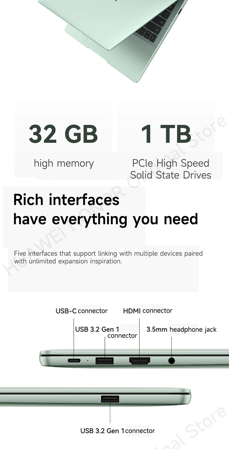 2025 HUAWEI MateBook 14 Laptop Widows/Linux Ultra 7 155H/Ultra 5 125H 16GB/32GB 512GB/1TB 14.2-inch 120Hz 2.8k OLED